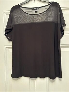 Black extra large embellish shirt